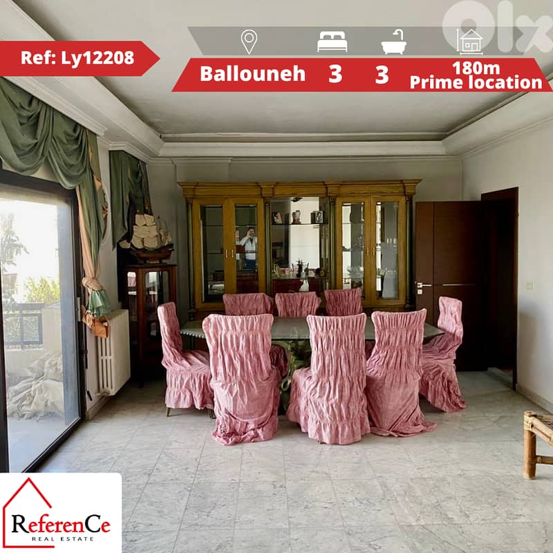 Prime location apartment in Ballouneh شقة في موقع رئيسي في بلونة 0
