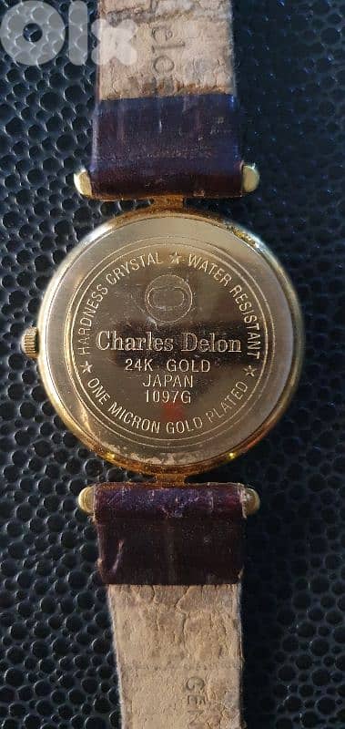 clock gold plate hardiness cristal charls delon japan