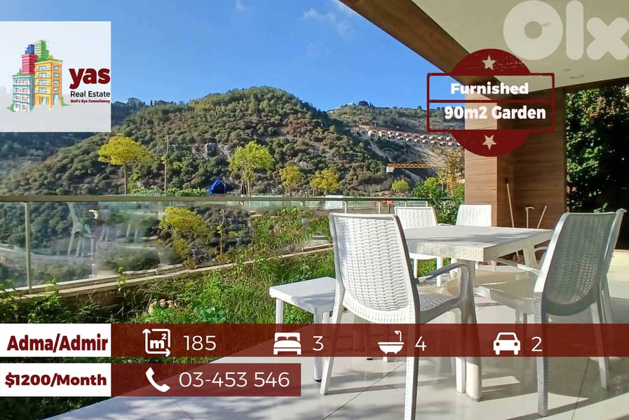 Adma/Admir 185m2 | 90m2 Garden | Furnished Flat | Rent | Calm Area |IV 0
