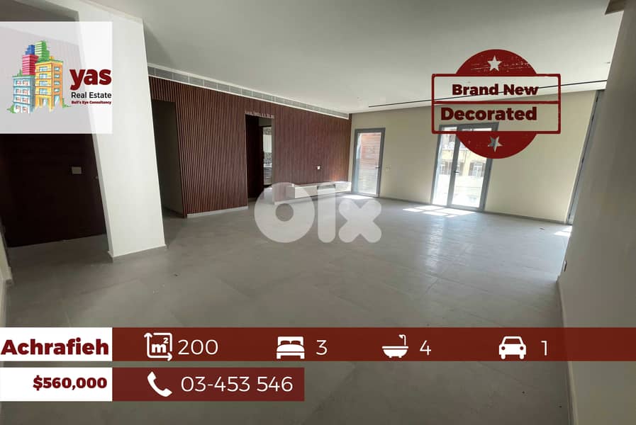Achrafieh 200m2 | Prime Location | Decorated | Catch | OH 0