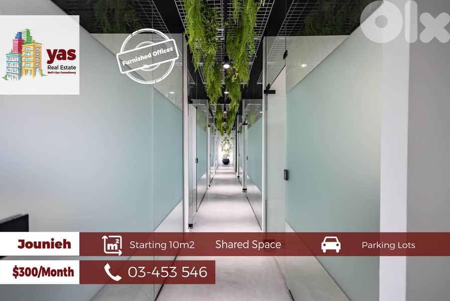 Jounieh Starting 10m2 | Shared Space | Upgraded | Furnished | Rent|OYT 0