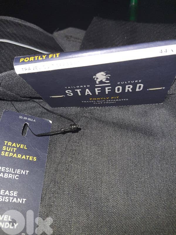 STAFFORD PANT SIZE W 44 L32  MED GREY 0