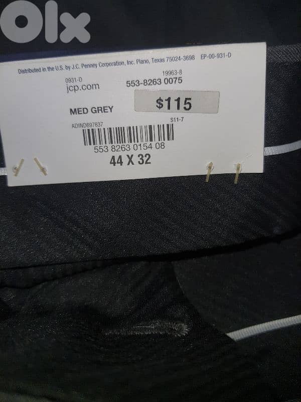 STAFFORD PANT SIZE W 44 L32  MED GREY 2