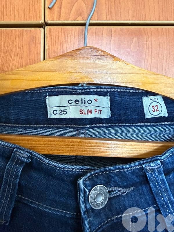 Celio Navy Blue Slim Fit Jeans (Waist 32) 2