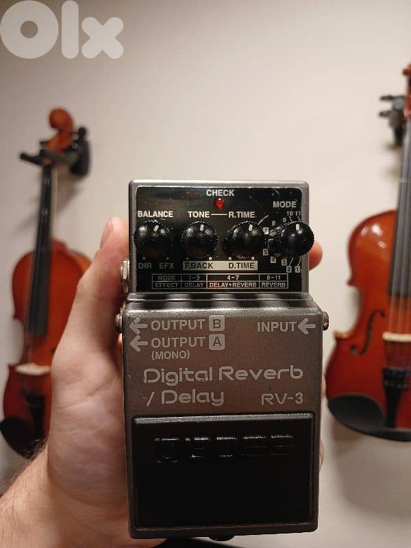 boss digital reverb delay RV 3 0