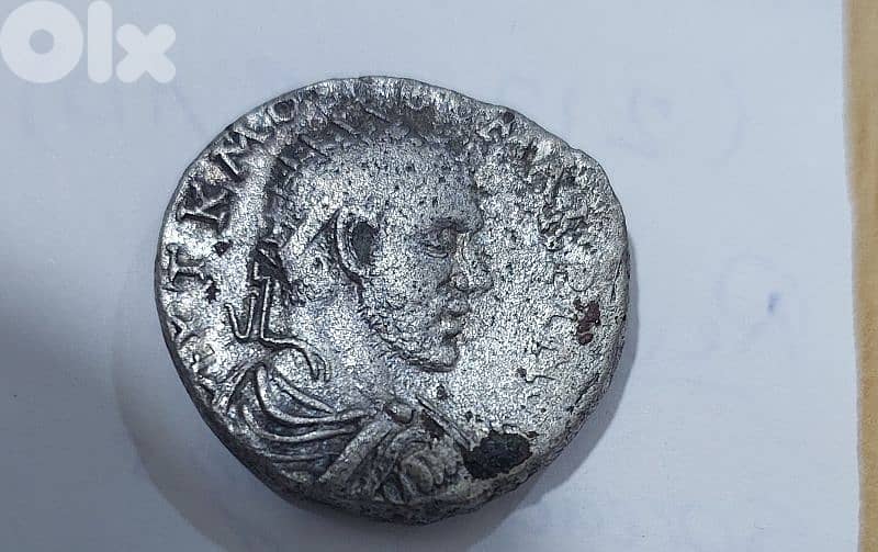 Ancient Roman Silver Tetradrachm Coin Emperor Macrinus year 217 AD 0