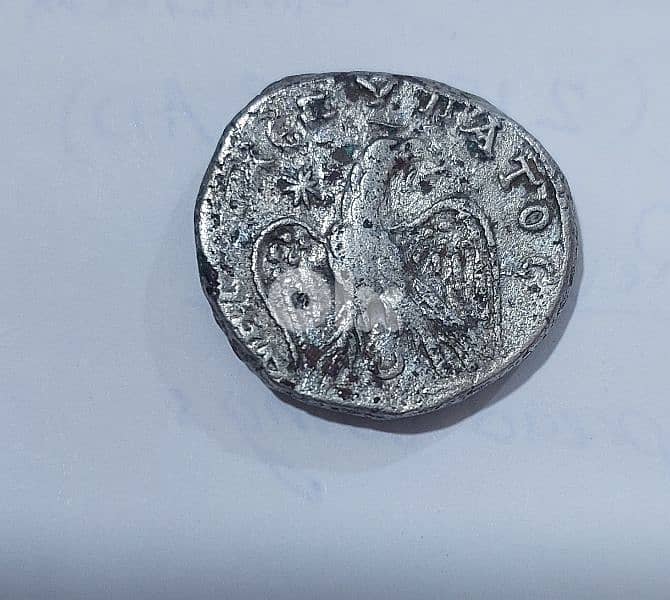 Ancient Roman Silver Tetradrachm Coin Emperor Macrinus year 217 AD 1
