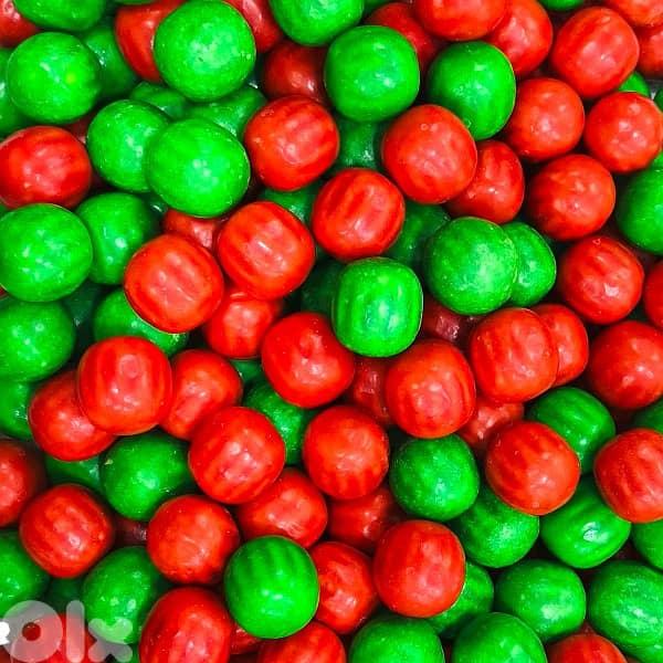 WATERMELON BUBBLE GUM 25mm (Box of 1000) - For Vending Machines 0