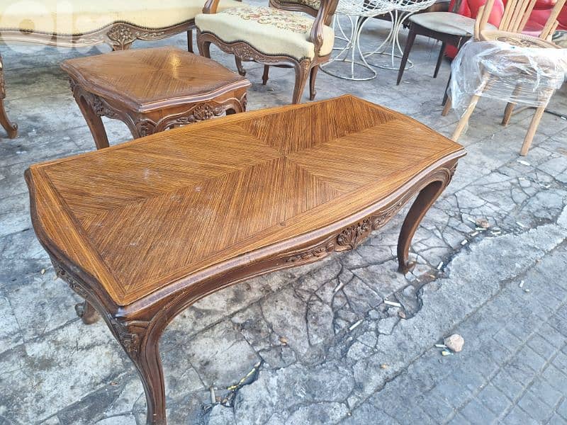 طقم صالون لويس الخامس عشر قماش اوبيسون فرنسي حياكة يد روميو وجوليات 9