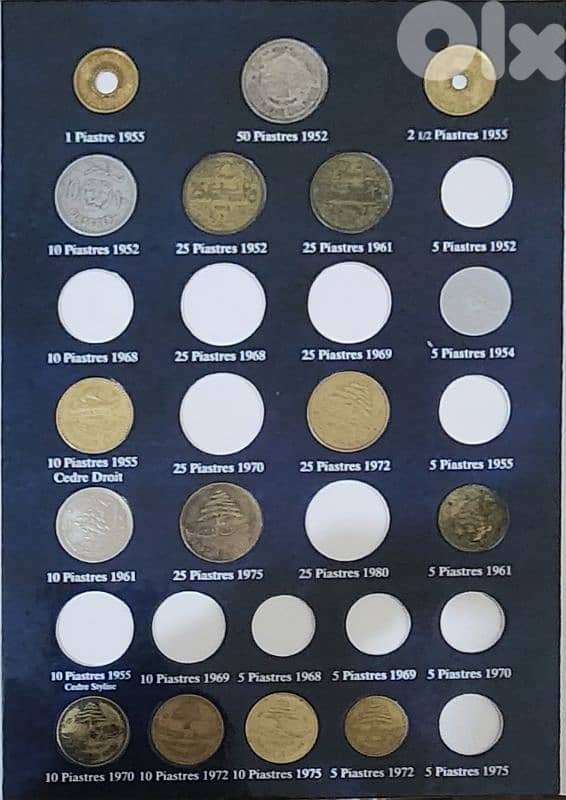 album for lebanese coins from 1924 till 2018 1