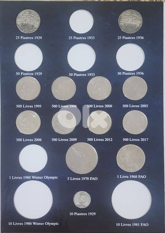album for lebanese coins from 1924 till 2018 2
