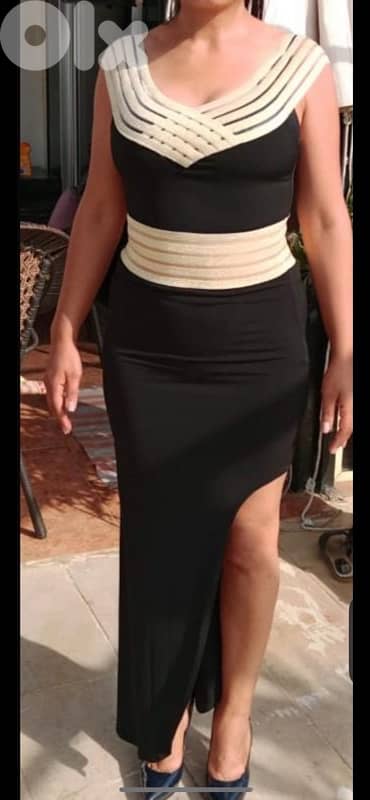 Black and gold wedding Dress
