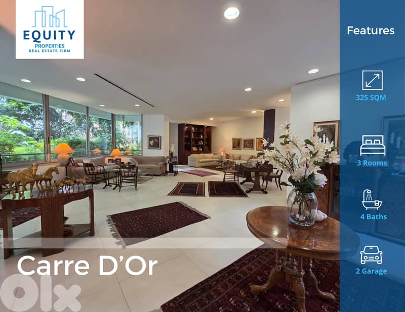 325 SQM Apartment For Sale In Carre D'Or Achrafieh شقة للبيع #JZ189524 0