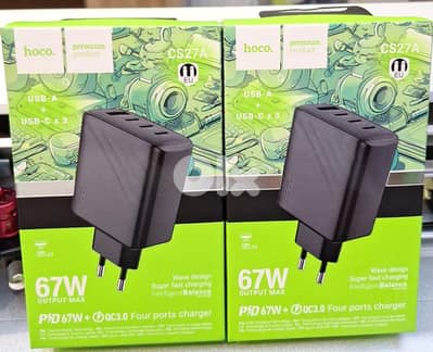 HOCO ADAPTER FOUR PORTS CHARGER 67W OUTPUT MAX CS27A