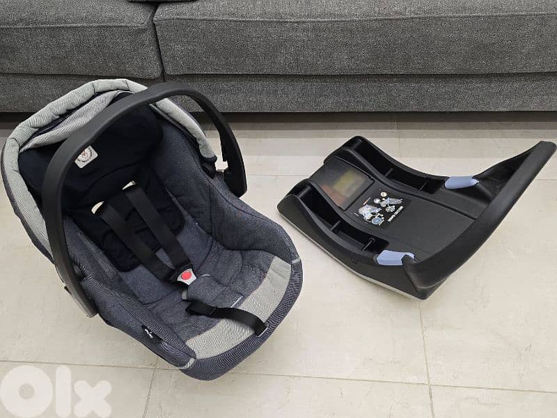 Peg Perego Book 51 - Denim Blue - Stroller + Carrycot + Car Seat 9