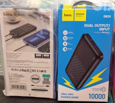 HOCO POWER BANK ULTRA SLIM DUAL OUTPUT/INPUT 10000MAH DB29