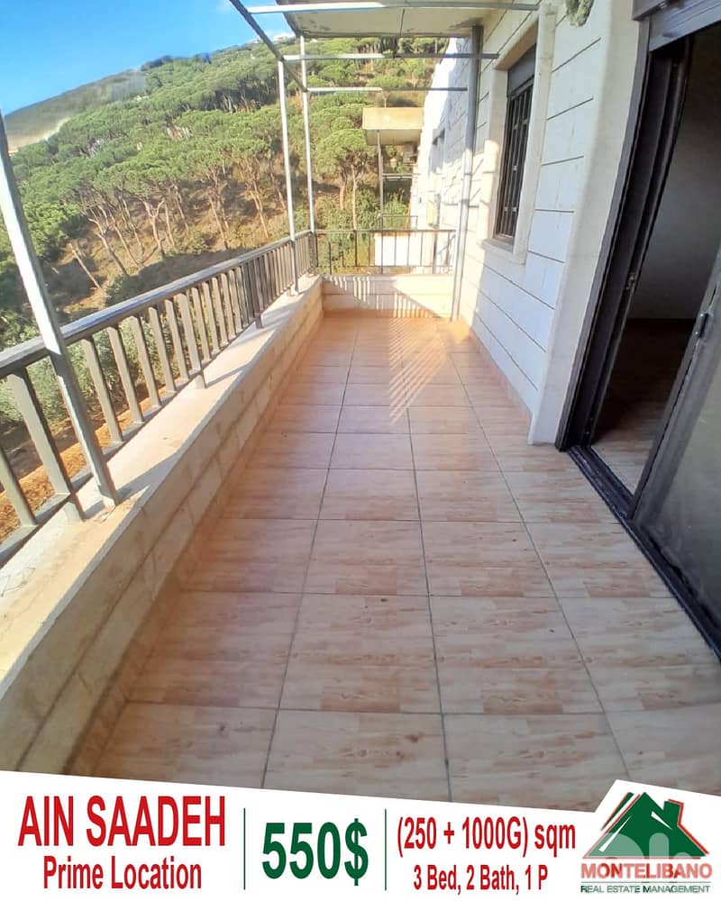 250 sqm Apartment For Rent in Ain Saadeh (عين سعادة) +1000 sqm Garden 0