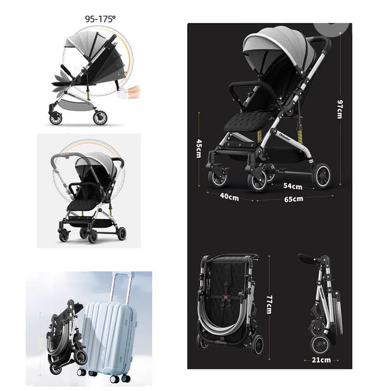 2 In 1 Foldable Baby Stroller - عربة أطفال قابلة للطي 2 في 1 1