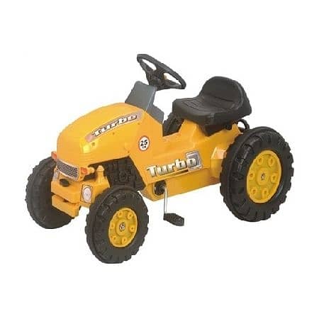 Turbo Yellow Truck With Pedal 85 x 53 x 45 cm - شاحنة تيربو مع دواسة 0
