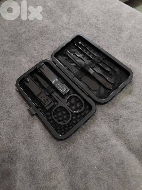 8-piece all-black manicure & pedicure set. 2