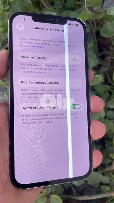 iphone 12 pro max line in screen