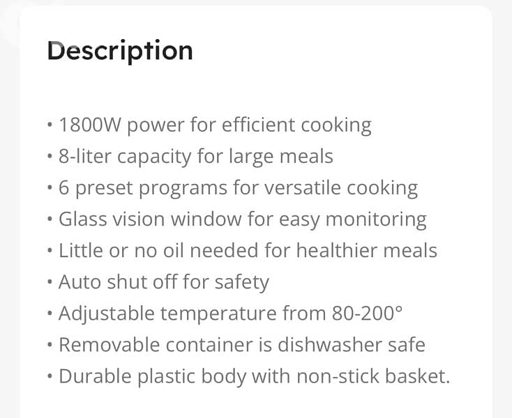 Air fryer Dorsh 8l 3