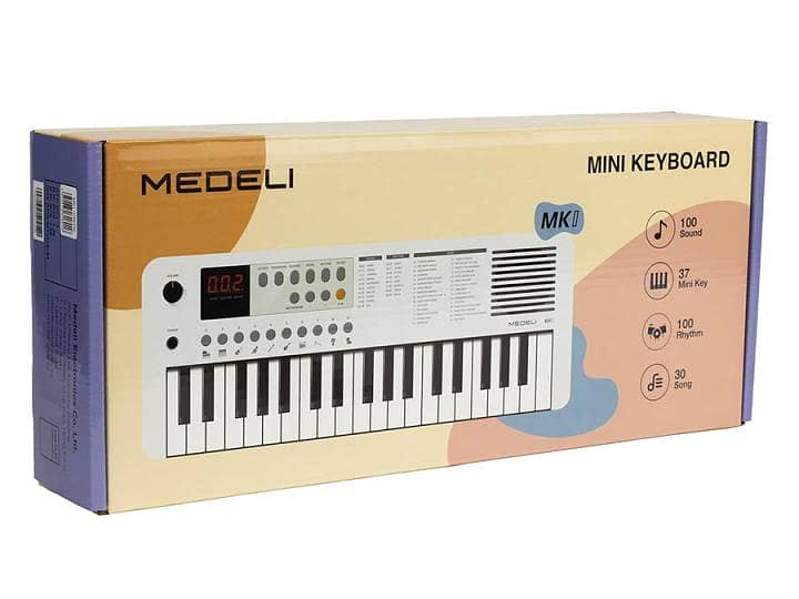 Medeli MK1 BK keyboard, 37 mini-size keys, with USB-C cable for power 5