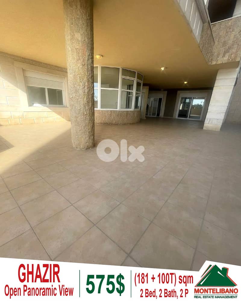 181 sqm Apartment For Rent in Ghazir + 100sqm Terrace & Panoramic View 0