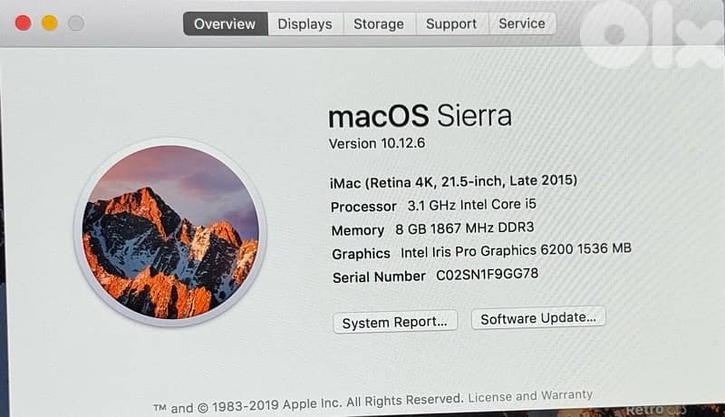 Apple iMac 21.5” Retina 4K – Intel Core i5, 8GB RAM, 1TB HDD 2