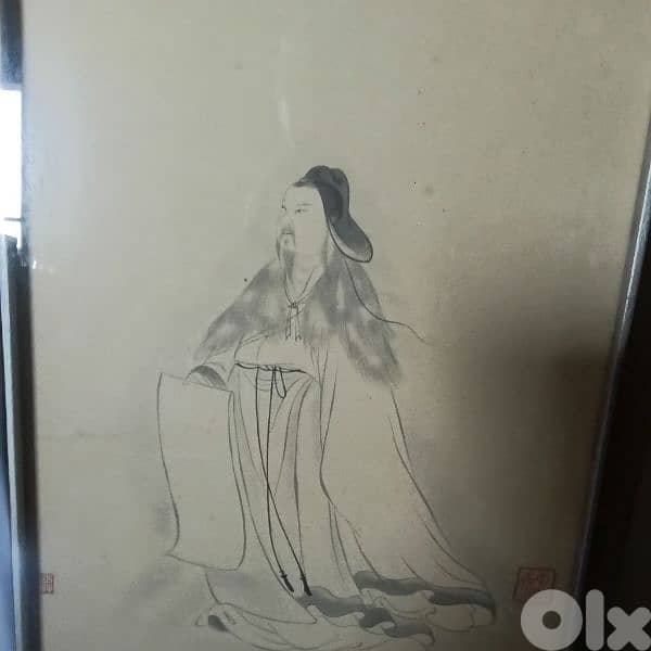 Rare Original Kakejiko Silk Scroll Painting 3
