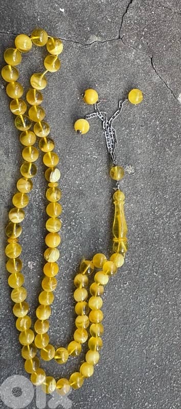 مسبحة كهرمان كالينغرادي مغيّم أصلي 2