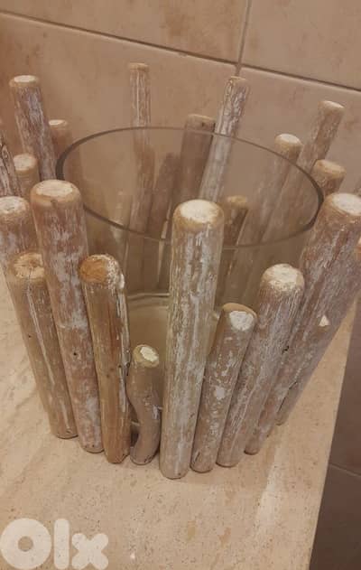 wood candle lanterne