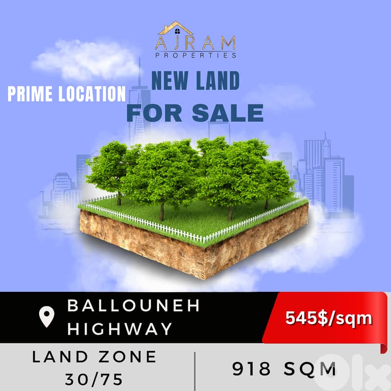 Land in Ballouneh Highway | 918 sqm 0