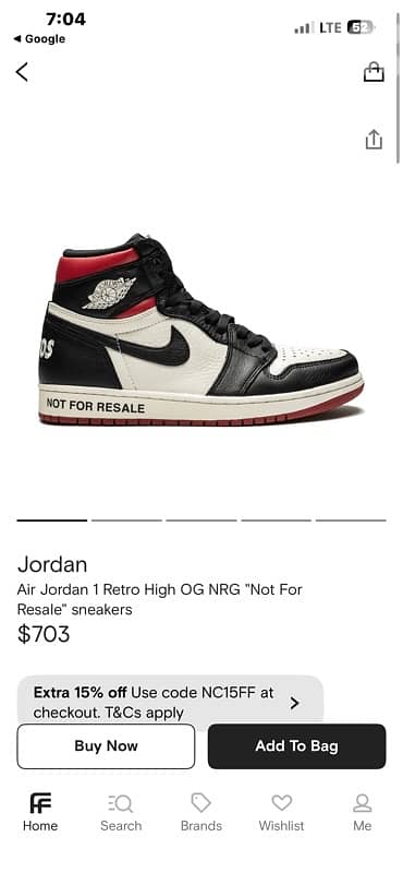jordan1 retro high NRG “not for resale” 3