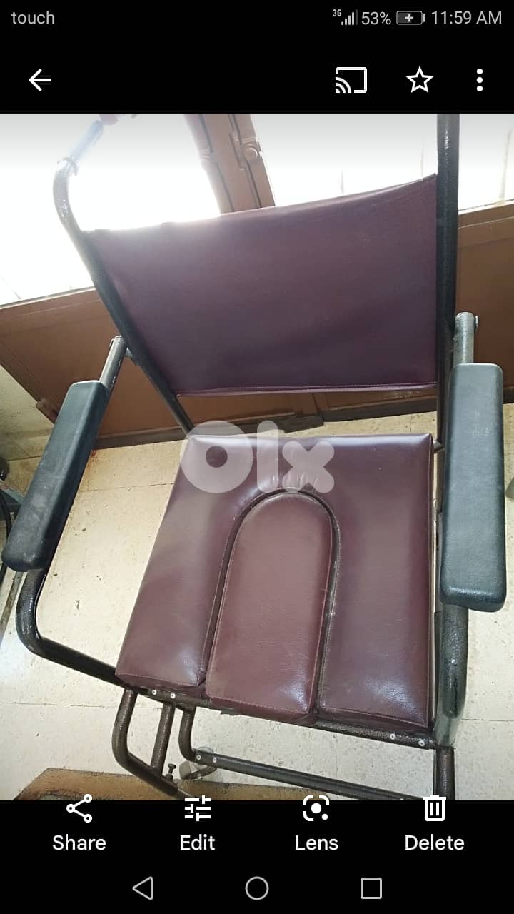 Wheelchair toilet medical Chaise roulante toilette pour handicapé كرس 5
