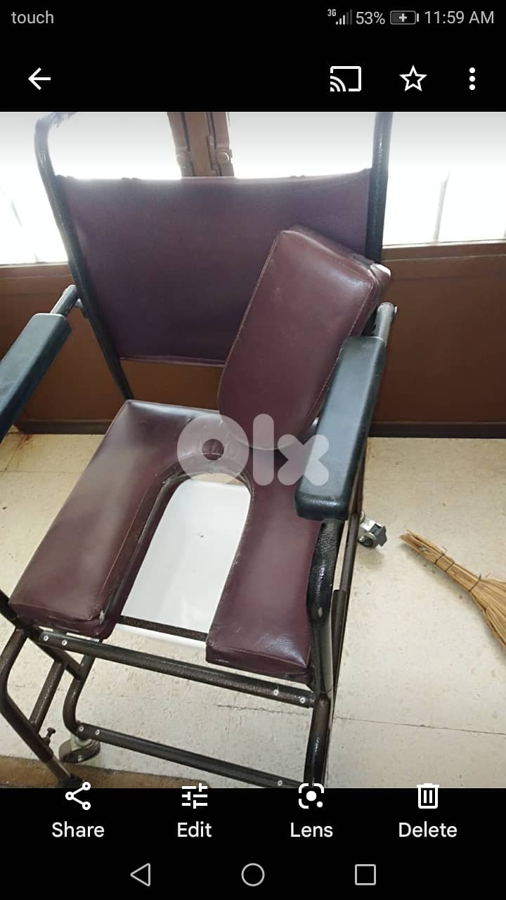 Wheelchair toilet medical Chaise roulante toilette pour handicapé كرس 7