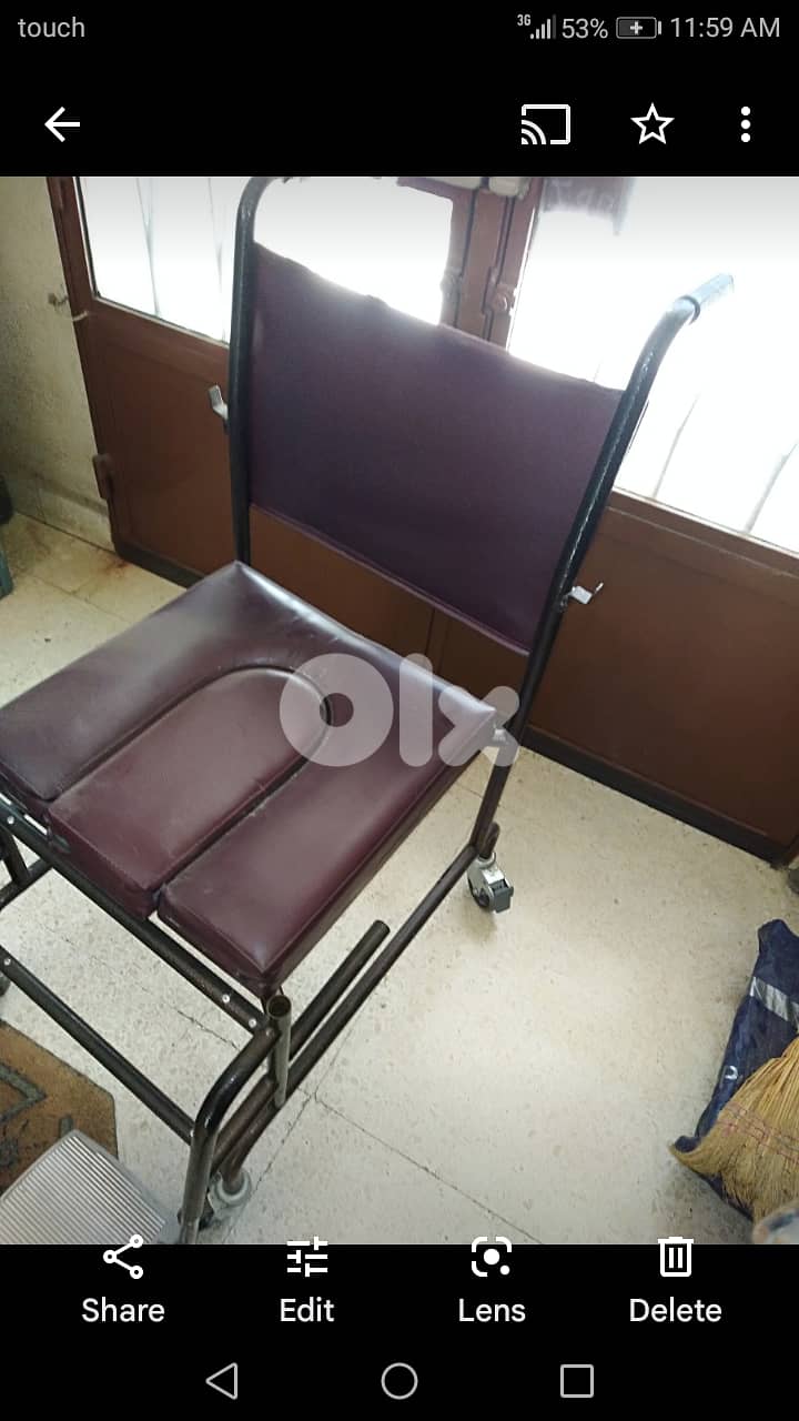Wheelchair toilet medical Chaise roulante toilette pour handicapé كرس 9