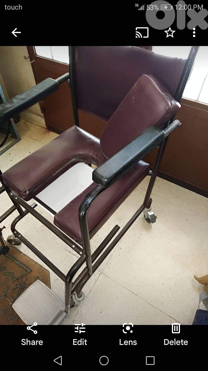 Wheelchair toilet medical Chaise roulante toilette pour handicapé كرس 10