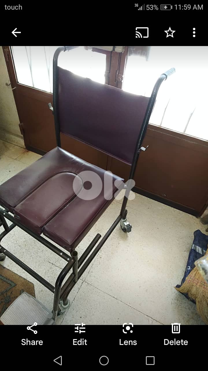 Wheelchair toilet medical Chaise roulante toilette pour handicapé كرس 11