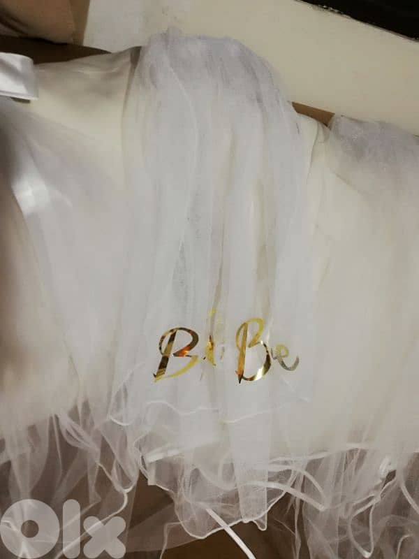 bride to be dress, robe, and accessories 3
