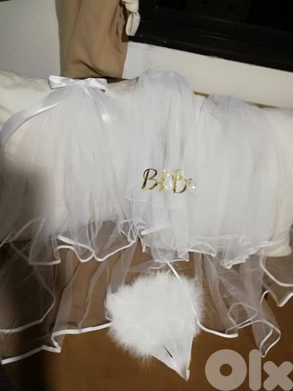 bride to be dress, robe, and accessories 11