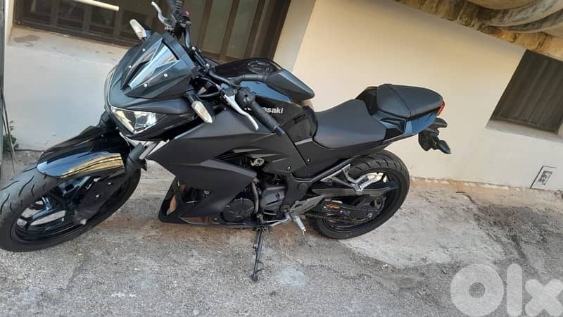 kawasaki ninja z300 naked 2016 modified exhaust+helmet 1