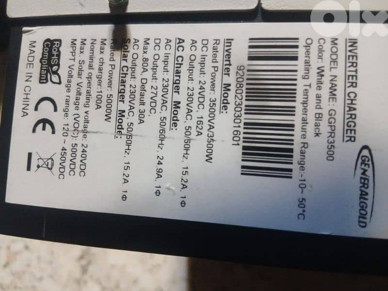 inverter , 3.5KVA , 5.5KVA , 24VOLT , 48VOLT , 130$ , 150$ , 70780212 3