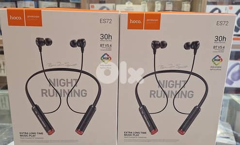 Hoco neck mounted bylt earphones night running es72