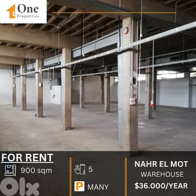 WAREHOUSE FOR RENT IN NAHR EL MOT