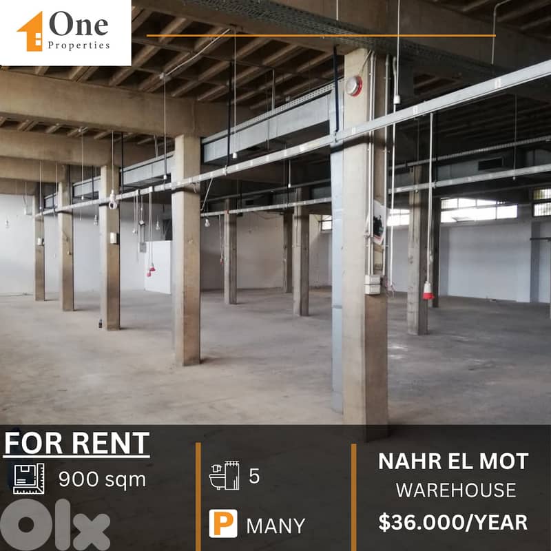 WAREHOUSE FOR RENT IN NAHR EL MOT 0