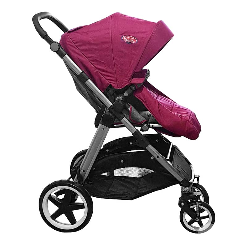 Baby Stroller With Portable Bed Car Seat And Mommy Bag - عربة أطفال 2