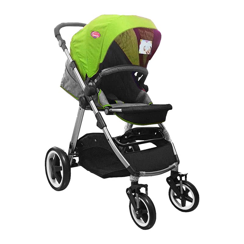 Baby Stroller With Portable Bed Car Seat And Mommy Bag - عربة أطفال 3