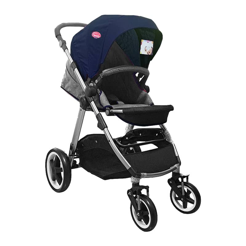 Baby Stroller With Portable Bed Car Seat And Mommy Bag - عربة أطفال 4