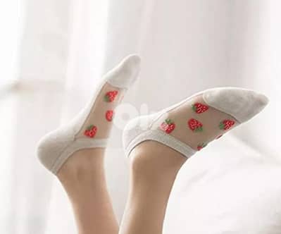 feminine transparent silk socks
